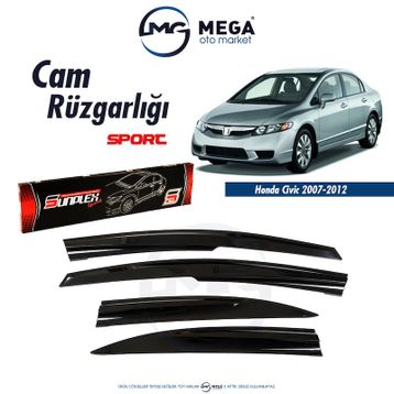 Sunplex Honda Civic 2006-2012 Mugen Cam Rüzgarlığı