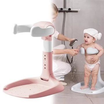 Sunup SN-29260 Pembe Bebek Banyo Yardımcısı - Boy Ayarlı ve Ayaklı Yıkama Standı