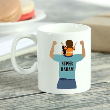 Süper Babam Tasarımlı Kupa Bardak