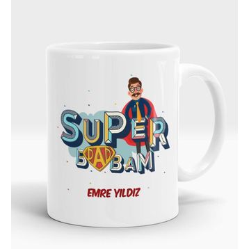 Süper Babam Tasarımlı Kupa Bardak