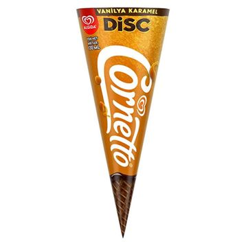 Super Cornetto 130 ml Vanilya Karamel Disc Dondurma