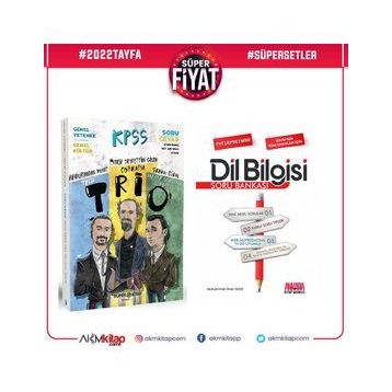 Süper Kitap Kpss Trio Gy Gk Soru Cevap ve Akm Dil Bilgisi Soru Bankası Seti 2 Kitap