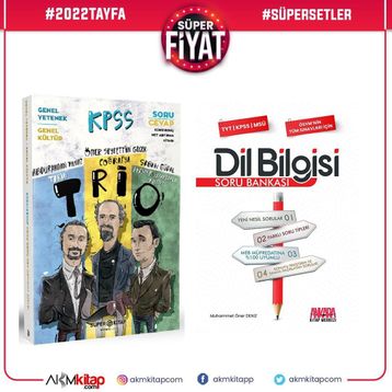 Süper Kitap Kpss Trio Gy Gk Soru Cevap ve Akm Dil Bilgisi Soru Bankası Seti 2 Kitap
