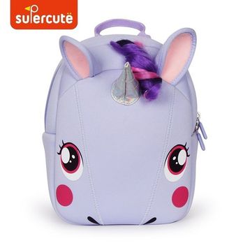 Supercute Unicorn Mor Sırt Çantası