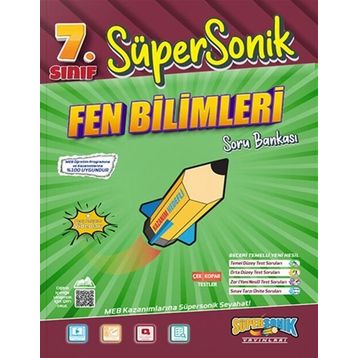 Süpersonik Yayınları - 7. Sınıf Süpersonik Fen Bilimleri Soru Bankası