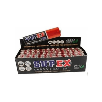 Supex 6F22 9V 12'li Paket Çinko Karbon Pil