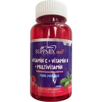 Suppmix Kids Vitamin C D Multivitamin 30 Çiğnenebilir Tablet