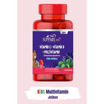 Suppmix Kids Vitamin C D Multivitamin 30 Çiğnenebilir Tablet