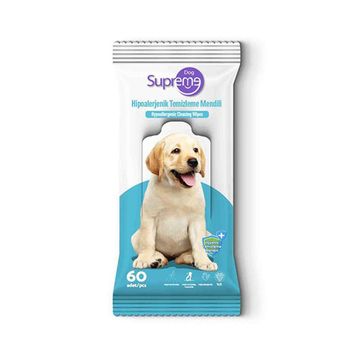Supreme 60 Adet Kokusuz Hipoalerjenik Köpek Temizleme Mendili