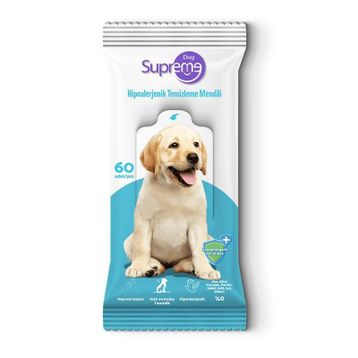 Supreme 60 Adet Kokusuz Hipoalerjenik Köpek Temizleme Mendili