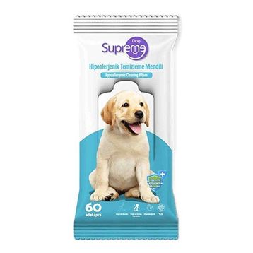 Supreme 60 Adet Kokusuz Hipoalerjenik Köpek Temizleme Mendili