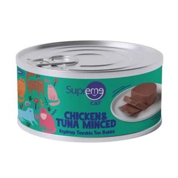 Supreme Cat 85 gr Kıyılmış Tavuk ve Ton Balıklı Kedi Konservesi