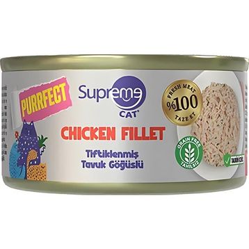 Supreme Cat Tiftiklenmiş Tavuk Göğüslü Yetişkin 70 gr Konserve Kedi Maması