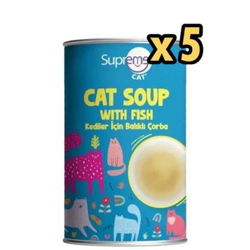 Supreme Cat Ton Balıklı 5x135 ml Kedi Çorbası