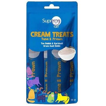Supreme Crema Ton ve Karidesli 4x14 gr Ek Besin ve Kedi Ödülü