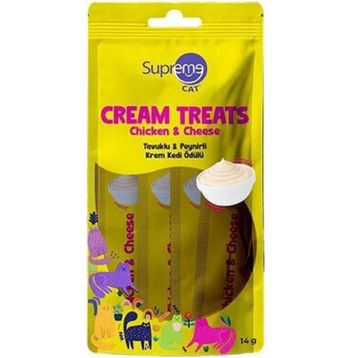 Supreme Crema Ton ve Midye 4x14 gr Ek Besin ve Kedi Ödülü