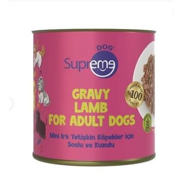 Supreme Dog Sos İçinde Kuzulu 200 gr Mini Irk Yetişkin Köpek Konservesi
