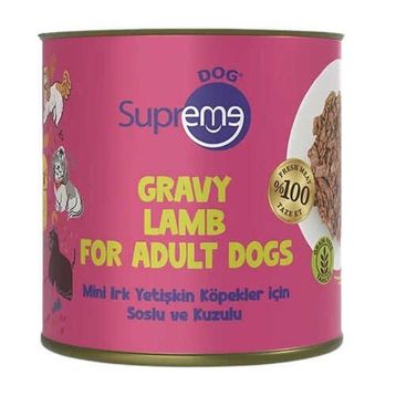 Supreme Dog Sos İçinde Kuzulu 200 gr Mini Irk Yetişkin Köpek Konservesi