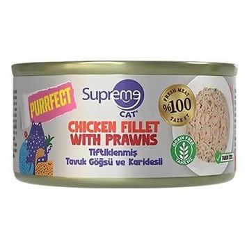 Supreme Tiftiklenmiş Tavuk Göğüs Eti ve Karidesli 70 gr Kedi Maması