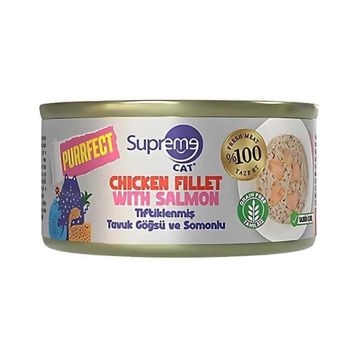 Supreme Tiftiklenmiş Tavuk Göğüsü Ve Somonlu 70 gr Kedi Maması