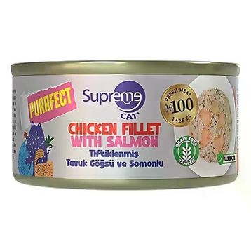 Supreme Tiftiklenmiş Tavuk Göğüsü Ve Somonlu 70 gr Kedi Maması