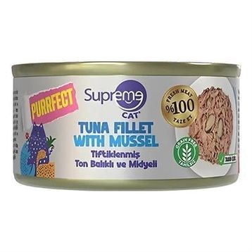 Supreme Tiftiklenmiş Ton Balıklı ve Midyeli 70 gr Kedi Maması