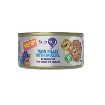 Supreme Tiftiklenmiş Ton Balıklı ve Midyeli 70 gr Kedi Maması