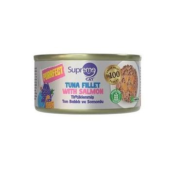Supreme Tiftiklenmiş Ton Balıklı ve Somonlu 70 gr Kedi Maması