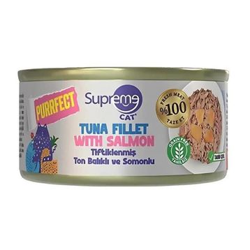 Supreme Tiftiklenmiş Ton Balıklı ve Somonlu 70 gr Kedi Maması