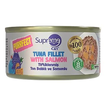 Supreme Tiftiklenmiş Ton Balıklı ve Somonlu 70 gr Kedi Maması