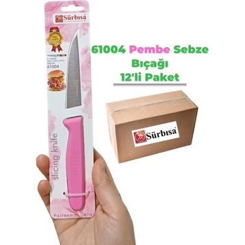 Sürbisa 61004 12 Adet Pembe Sebze Bıçağı