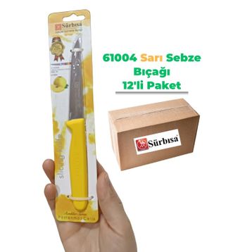 Sürbisa 61004 12 Adet Sarı Sebze Bıçağı
