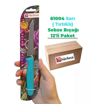 Sürbisa 61004 12 Adet Turkuaz Sebze Bıçağı