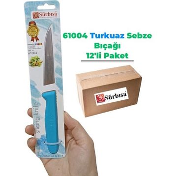 Sürbisa 61004 12 Adet Turkuaz Sebze Bıçağı