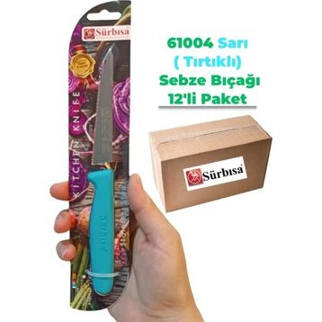 Sürbisa 61004 12 Adet Turkuaz Sebze Bıçağı