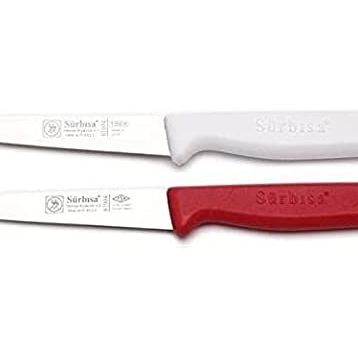 Sürbisa 61004 2'li Kırmızı-Beyaz Bıçak Seti