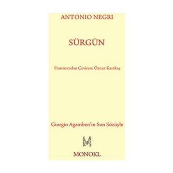 SÜRGÜN - ANTONIO NEGRI