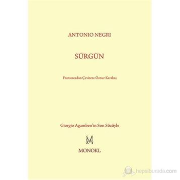 SÜRGÜN - ANTONIO NEGRI