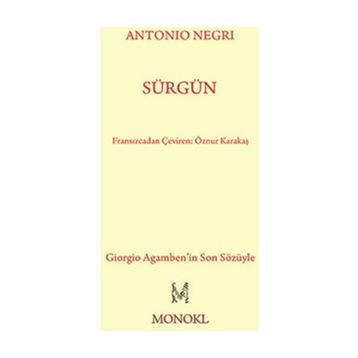 SÜRGÜN - ANTONIO NEGRI