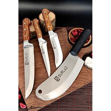 Sürlaz GTR-2690 Handmade Satır Zırh 4 Parça Bıçak Seti