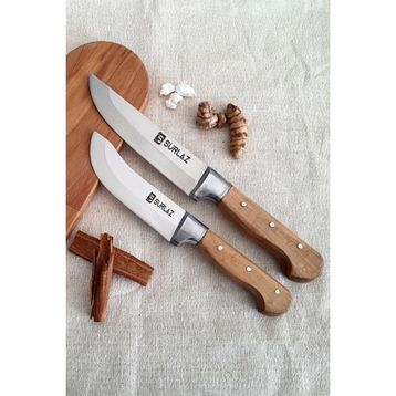 Sürlaz Handmade Mutfak Bıçak Seti 2 Parça Et Sebze Bıçakları