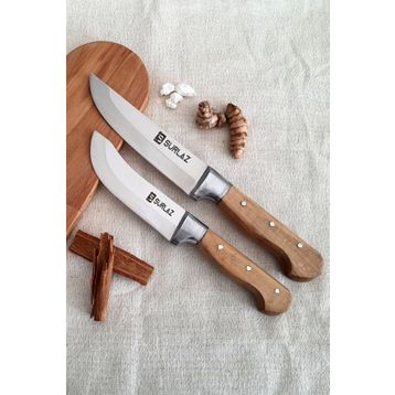 Sürlaz Handmade Mutfak Bıçak Seti 2 Parça Et Sebze Bıçakları