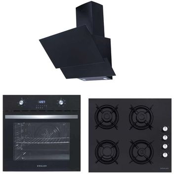 Süsler 3314 - 2314 - 1314 Siyah 3'lü Ankastre Set