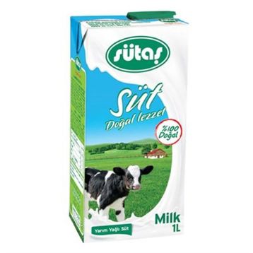 Sütaş 1 lt Yarım Yağlı Süt