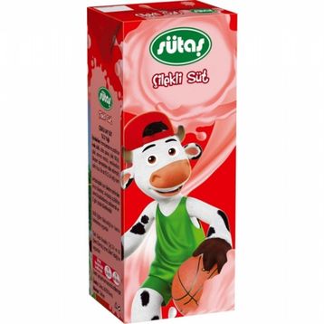 Sütaş 180 ml Çilekli Süt (6 adet)