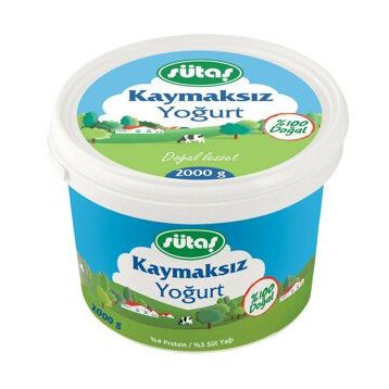 Sütaş 2 lt Kaymaksız Yoğurt