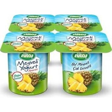 Sütaş 4x115 gr Ananaslı Yoğurt