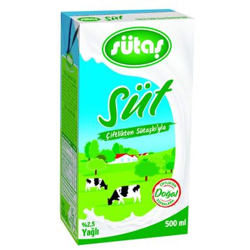 Sütaş 500 ml %2,5 Yağlı Süt