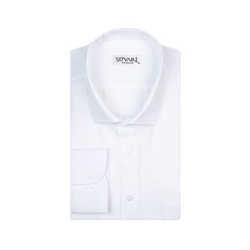 Süvari 1720232 Slim Fit Armür Desenli Beyaz Erkek Gömlek