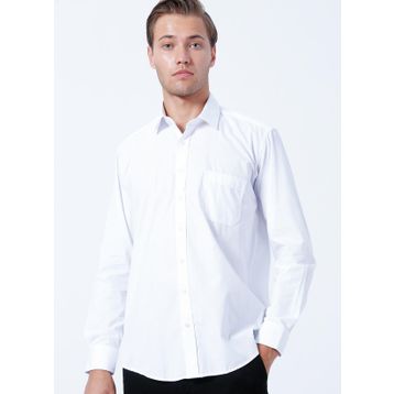 Süvari GM1001400229 Klasik Yaka Düz Beyaz Erkek Gömlek
